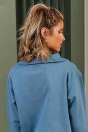 Chandail molleton demi-zip
