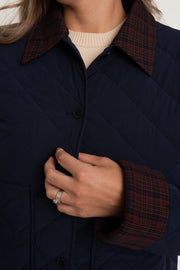 Veste matelassée avec détail à carreau