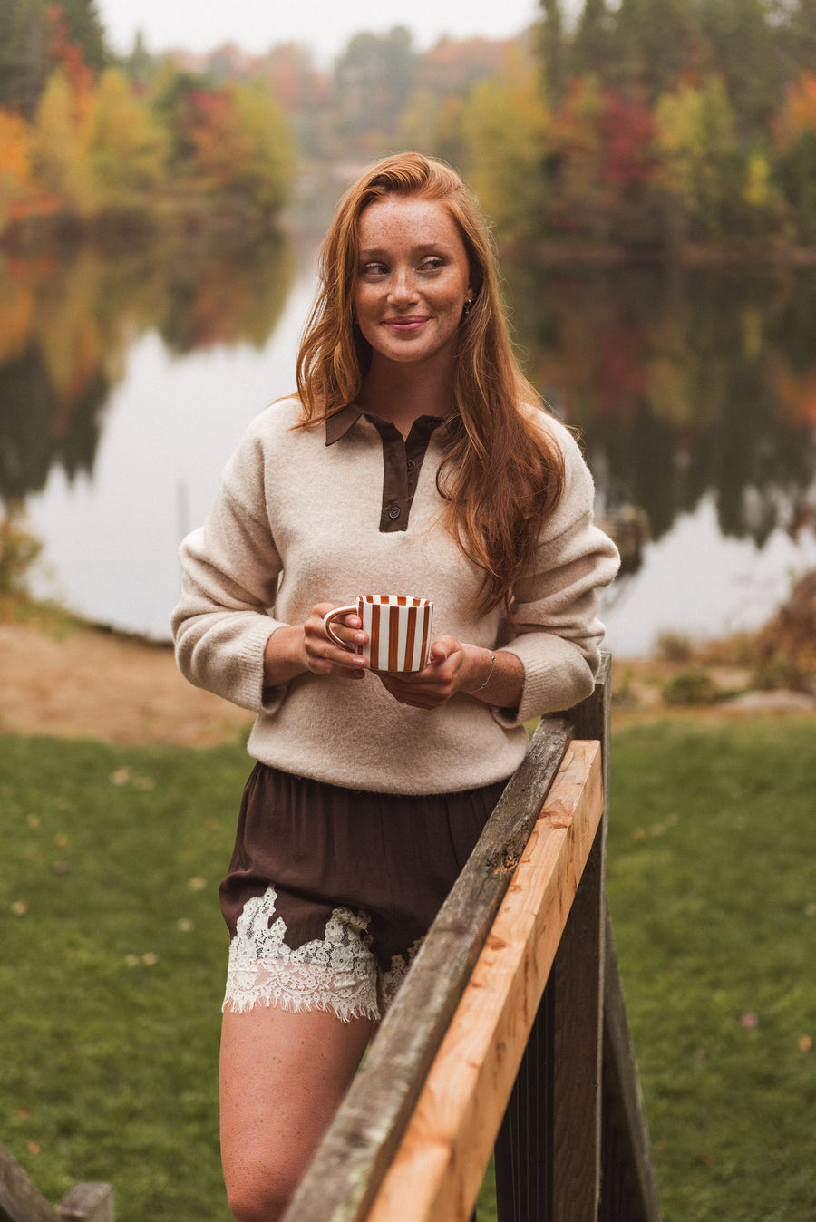 Tricot à col chemise